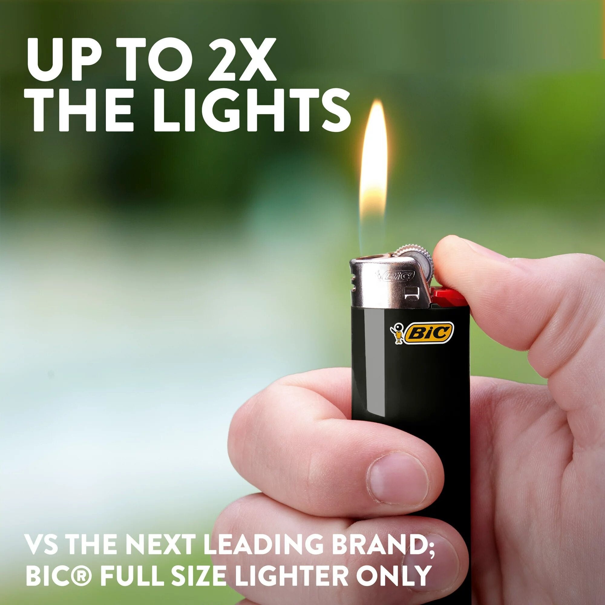 Twice the number of lights of BiC lighters as compared to the nearest competitor