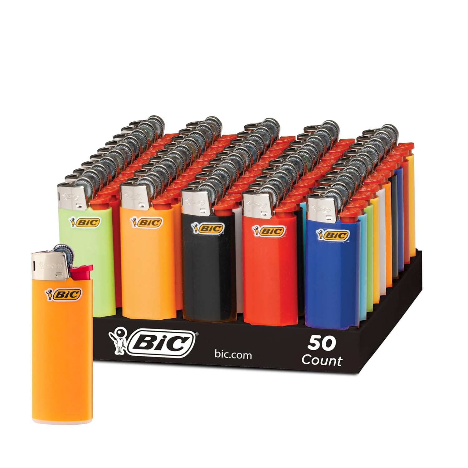 BIC Mini J5 Pocket Lighters in India, Wholesale tray of 50 lighters